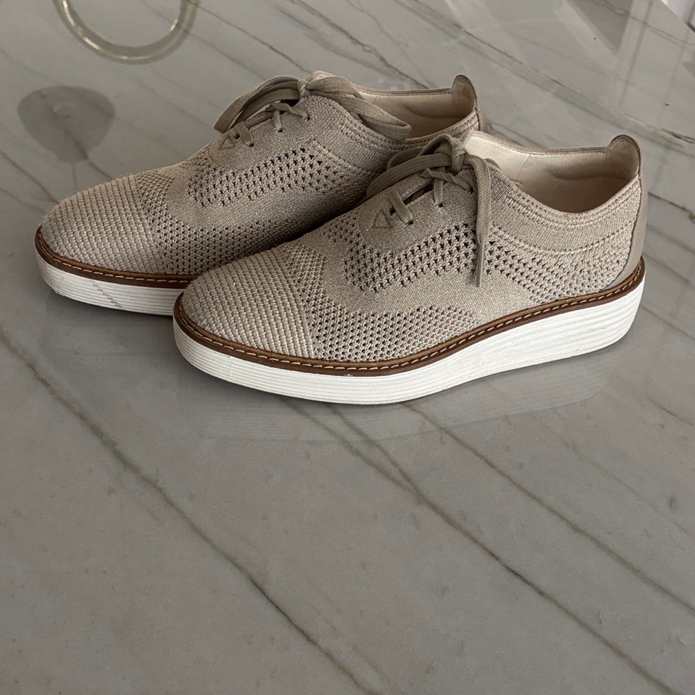 Cole Haan Beige Knit Sneakers